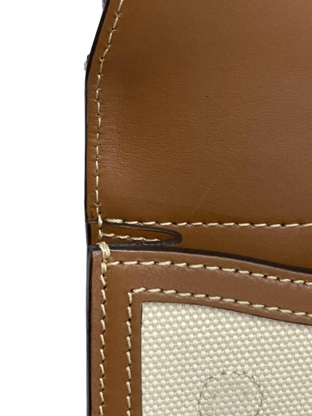 Burberry Cream Brown Canvas Leather Handbag - Picture 13 of 15
